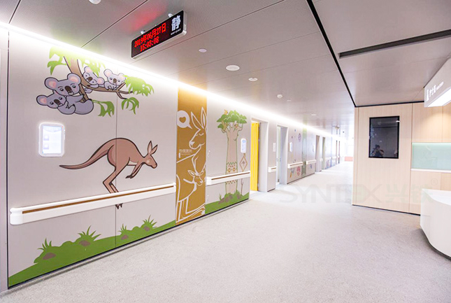成都興鐵與資陽兒童醫(yī)院合作案例 UV彩色打印醫(yī)院專用墻板|醫(yī)用墻板